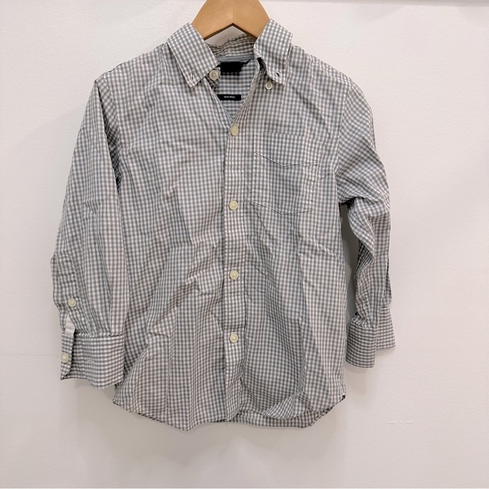 GAP kids little boy xs gingham dress shirt